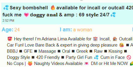 Adriana Lima account screenshot 1